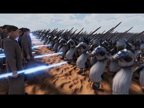 1,000 Laser Knights Vs 100,000 Heavy Knights - Ultimate Epic Battle Simulator 2