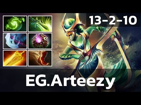 EG Arteezy • Naga Siren • 13-2-10 — Pro MMR