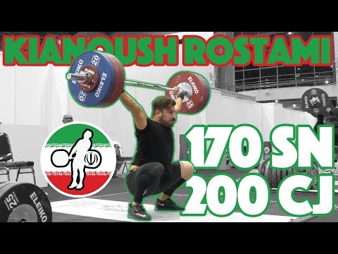 Kianoush Rostami (170kg Snatch + 200kg C&J + 255kg BS) - 2018 Asian Games [4k 50]