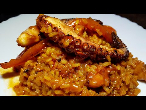 Arroz y pulpo 🐙 | Receta paso a paso |