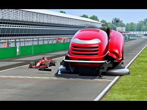 Ferrari F1 2018 vs Giant Lawn Mower - Monza