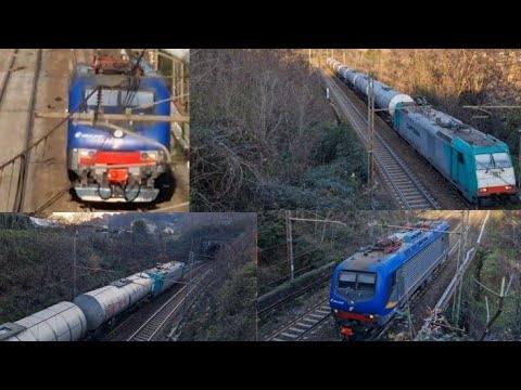 E464 612 LIS + 2 consecutivi treni medie distanze in FULL DPR in 1 h di orologio in Succursale Giovi