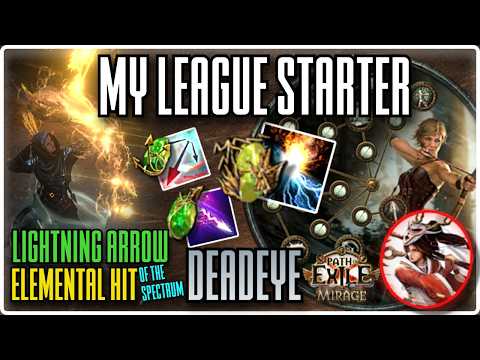 Lightning Arrow / Elemental Hit Deadeye Full Guide | My League Starter for Mirage 3.28 - PoE 1