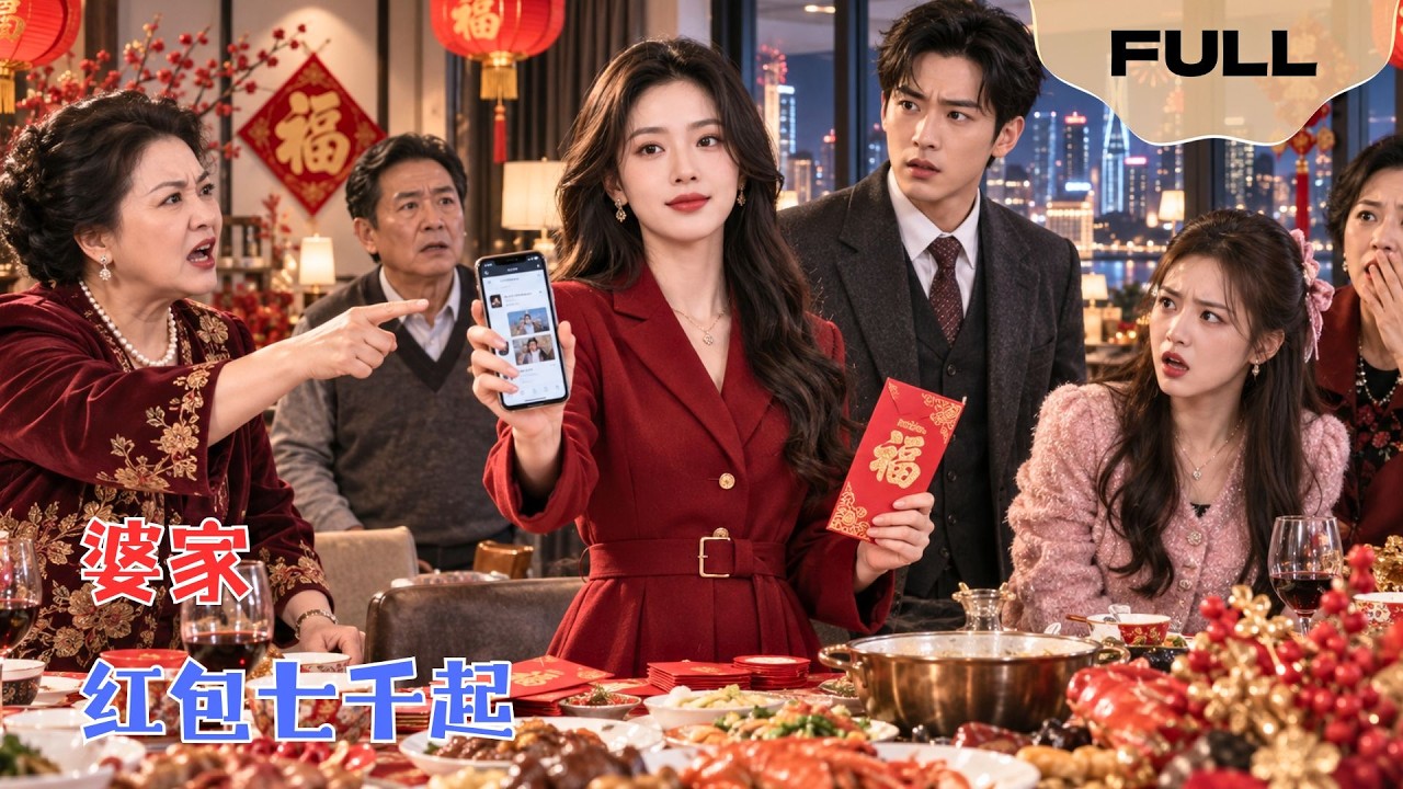 【FULL】婆家红包七千起▶结婚八年除夕夜，婆家竟索要七千起步的红包！丈夫和婆婆合谋用道德绑架侵吞她积蓄补贴小姑子，她当众放出录音揭穿一切#minidrama #精彩大陆短剧