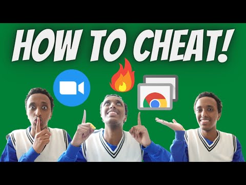 Part of a video titled how to cheat on a proctored zoom exam! | screen share | google chrome