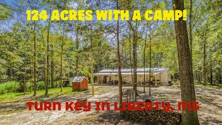 Mississippi Land For Sale - 124 acres with camp in Liberty, MS