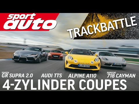 Alpine A110 vs. Supra vs. TTS vs. Cayman| Trackbattle | sport auto