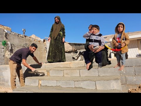 "Ali and Farzane's Journey: Overcoming Challenges in Staircase Construction"