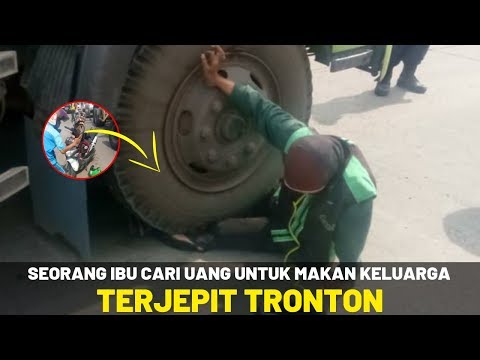 KECELAKAAN TERLINDAS TRONTON Ibu menjadi Ojek online cari nafkah pakai Grab! Gojek menolong