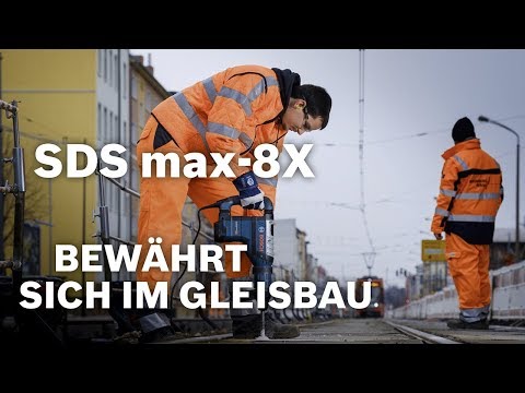Bosch Vier-Schneiden-Hammerbohrer SDS max-8X bewährt sich im Gleisbau