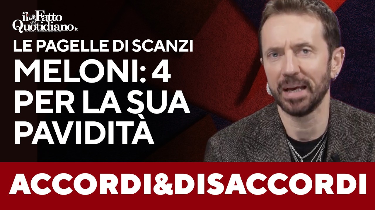 Le pagelle di Scanzi a Sachez e Meloni: "4 alla premier per la sua pavidità"