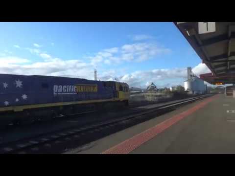 Pacific National NR106, The Ghan NR74 4PM4 Steel Train Passing Lara Station