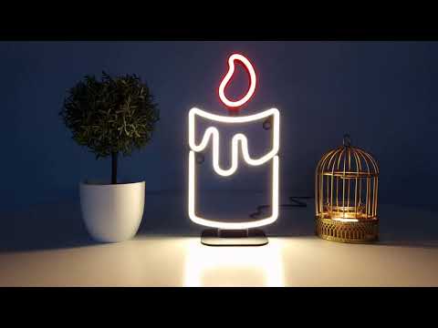 Candle LED Neon sign #candle  #candles  #halloween  #christmas #light #led #neon