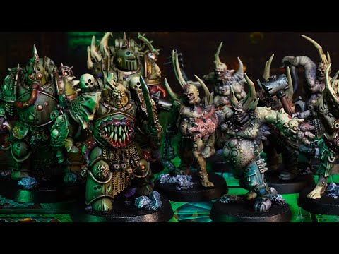 Speed painting Death Guard: Plague Marines and Poxwalkers