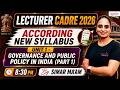 GOVERNANCE PUBLICE POLICY IN INDIA PART 1 LECTURER CADRE POLITICAL SCIENCE 2026 BY SIMAR MA AM