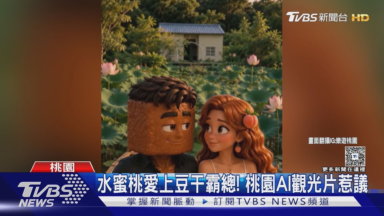 影音/桃園AI觀光片「水蜜桃戀豆干」爆紅 議員轟:不尊重地方文史