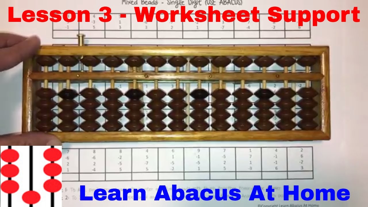 Lesson 3 - Abacus Worksheet Help