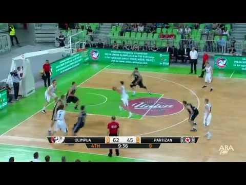 Union Olimpija - Partizan 87:58 (4. krog, Liga ABA, 19.10.2014) - Highlights