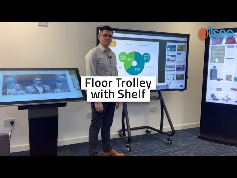 Free standing floor mount trolley for interactive display 65...