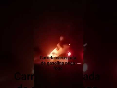 carreta carregada de gasolina pega fogo entre Goiatuba e Panamá na GO 515