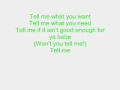 Dru Hill- Tell Me Lyrics Video