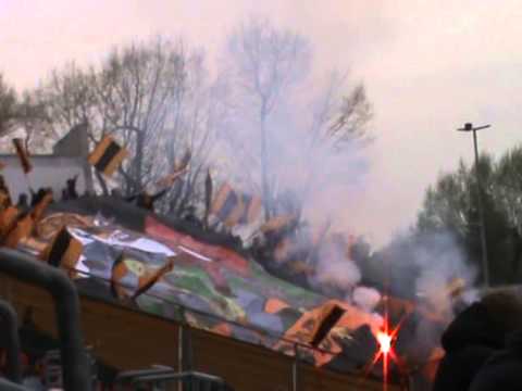 5.04.2014: Odra Opole - Chrobty Głogów 1:0 - oprawa kibiców z Głogowa - historia-odry.opole.pl
