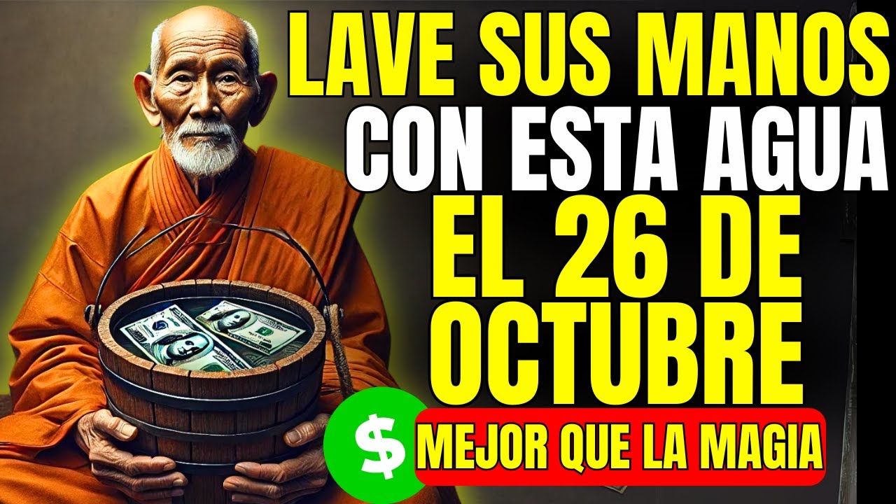 ¡SÉ RICO! LÁVATE las manos con ESTA AGUA el 26 de octubre y atrae DINERO | Enseñanzas budistas