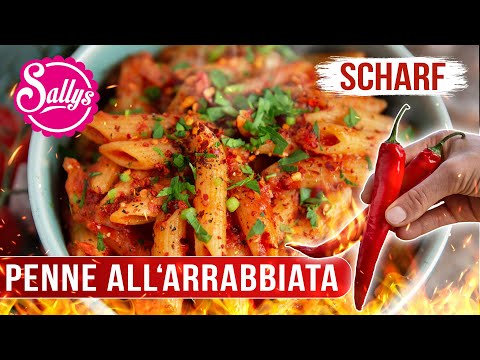 Penne all’arrabbiata / schnelles Nudelgericht mit würzig scharfer Tomatensoße / Sallys Welt