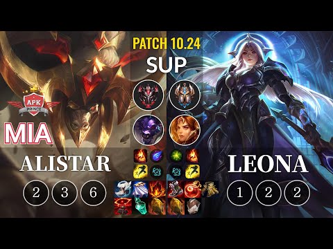 APK Mia Alistar vs Leona Sup - KR Patch 10.24