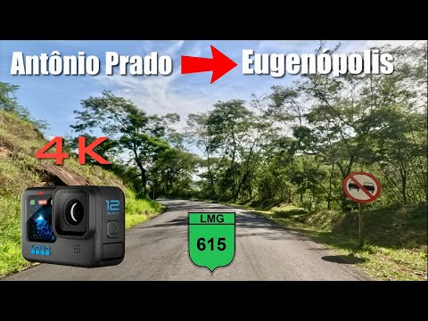 De Antônio Prado de Minas (MG), até Eugenópolis, em tempo real. Imagens com GoPro Hero 12. 