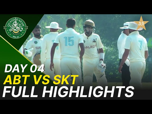 Full Highlights | Abbottabad vs Sialkot | Day 4 | Quaid-e-Azam Trophy 2025-26 | PCB | M2P1K