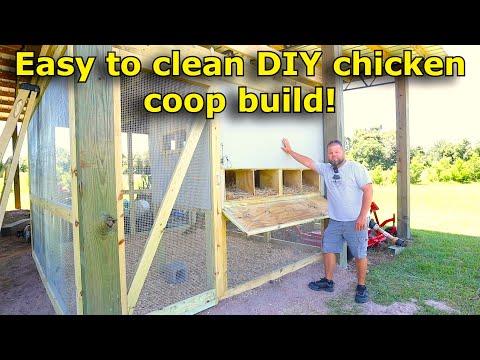 DIY chicken coop build! EASY TO CLEAN! #768