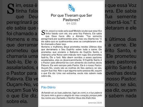 PORQUE TIVERAM QUE SER PASTORES? #pãodiário #williambranham #shorts