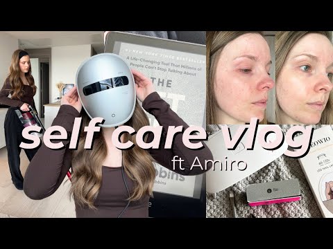 SELF CARE VLOG✨| LED light therapy ft AMIRO, self care, working out, cleaning & more!