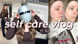 SELF CARE VLOG✨| LED light therapy ft AMIRO, self care, working out, cleaning & more!