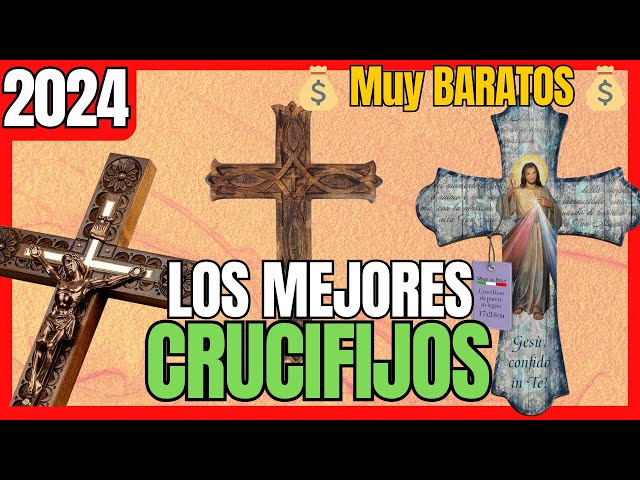 Vídeo relacionado con DICOSMETIC Cruz de pared de crucifijo de metal delgado con Jesús e INRI 26,5 cm de largo, cruz de metal para decoración del hogar, plata envejecida