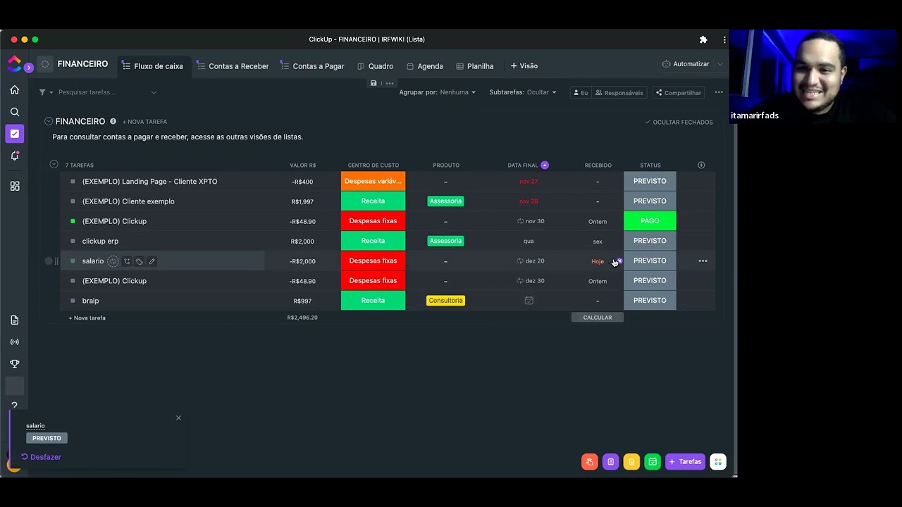 AULA#10 CLICKUP ERP   PROCESSO FINANCEIRO