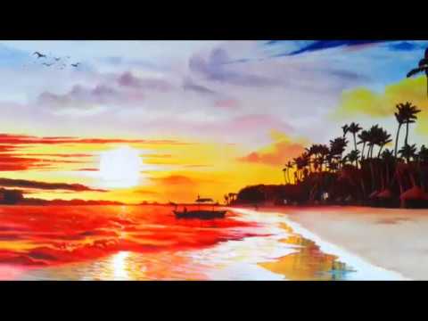 Sunrise at the Beach Painting Timelapse