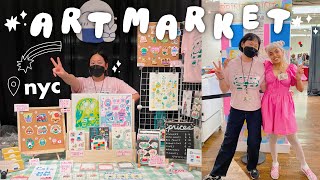 I Flew to NYC for a Huge Art Market 💘 (prep, set up, tips) 🌟 ART MARKET VLOG