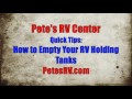 How to Empty Your RV Holding Tanks