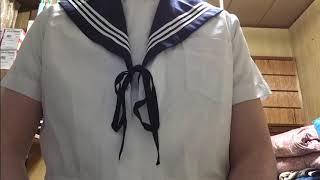セーラー服に着替えASMR
