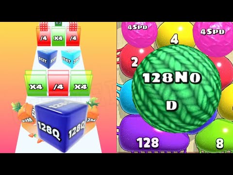 Live : Blob Merge 3D [128NO] vs Jelly Run 2048 128Q - New High Score