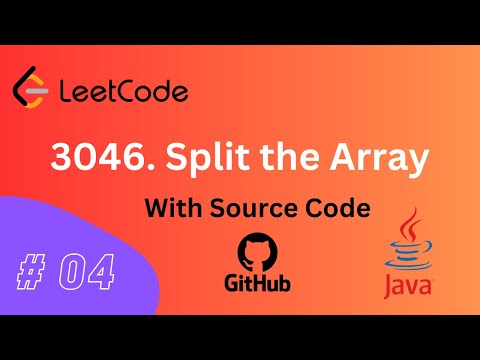 Leetcode 3046 Split The Array Hindi Competitive Programming Java