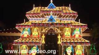 The brilliantly lit Thiruvambadi temple  