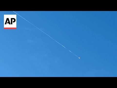 Video Thumbnail: Purported missiles seen over West Bank as Israel, Iran exchange fire