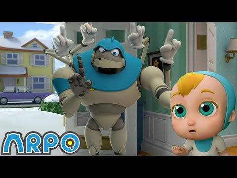 Snow EVERYWHERE!!! - ARPO | Kids Song | Trick or Treat | Spooky Halloween Stories For Kids