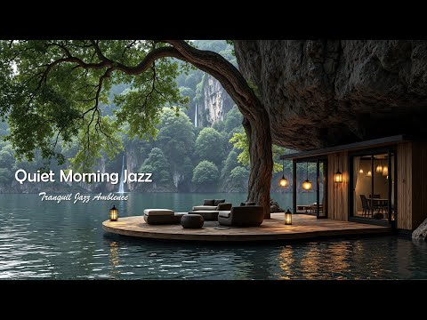 Quiet Morning Jazz Ambience By The Lake | Tranquil Jazz Music In Peaceful Resort For Deep Relaxin...