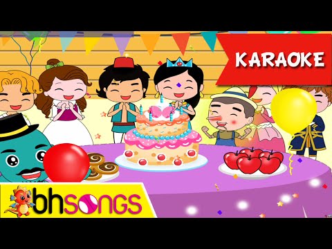 Happy Birthday karaoke song for kids | Fairytale Style | Nursery Rhymes | Ultra HD 4K Music Video