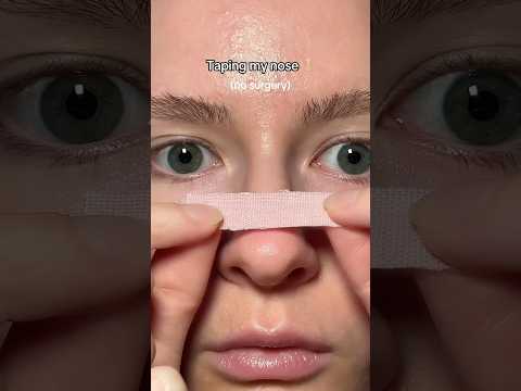 Nose tape routine (no surgery) 👀 #nosetape #bettersleep #sleephacks #beautyhacks #glowup #skincare