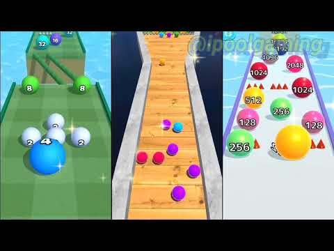 Ball Run 2048 vs Bump POP vs Ball run Infinity Gameplay walktrough android iOS
